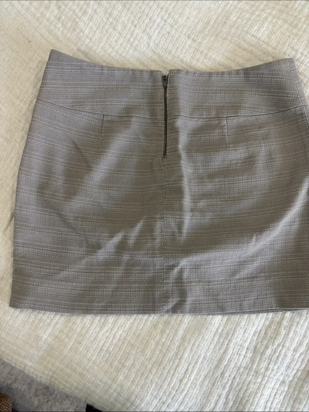 J. Crew Gray Textured Mini Skirt